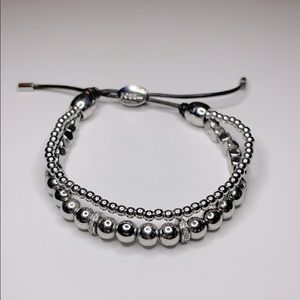 Fossil Multi Beaded Silver Bracelet